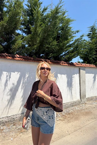 DANTEL GARNİLİ KIMONO