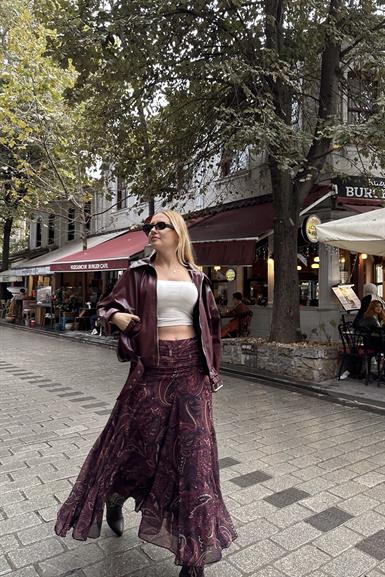 BOMBER DERİ CEKET