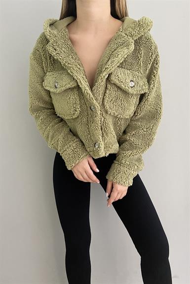 KAPŞONLU PELUŞ MONT