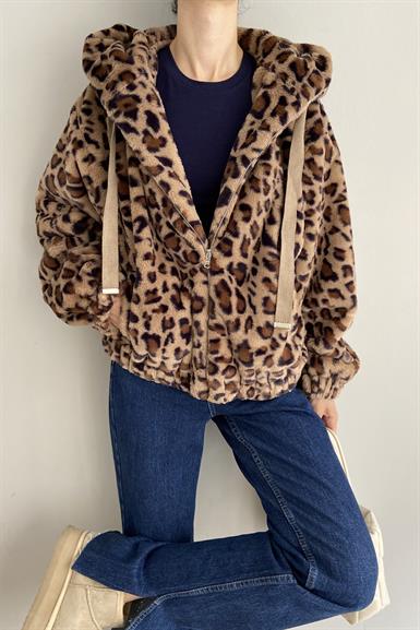 LEOPAR DESEN PELÜŞ KABAN