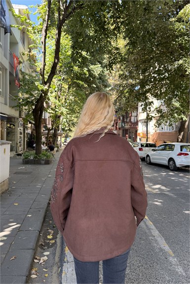 NAKIŞ DETAY NUBUK CEKET