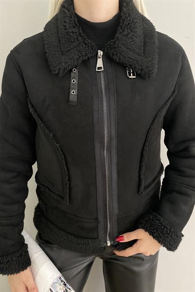 SÜET  KÜRKLÜ MONT