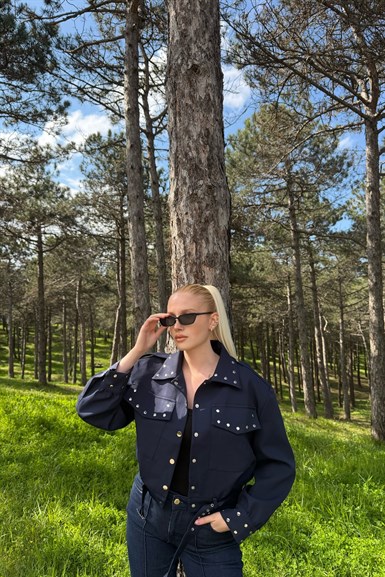 ZIMBA DETAYLI CROP CEKET