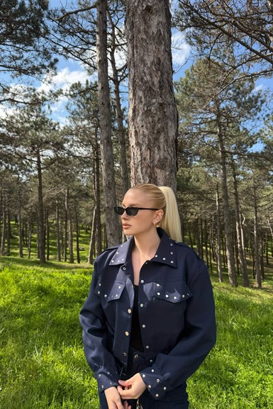 ZIMBA DETAYLI CROP CEKET