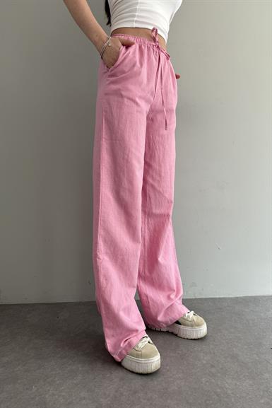 BAĞCIKLI KETEN PANTOLON