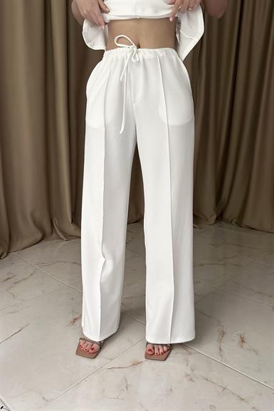 BAĞCIKLI ÖRME CREP PANTOLON