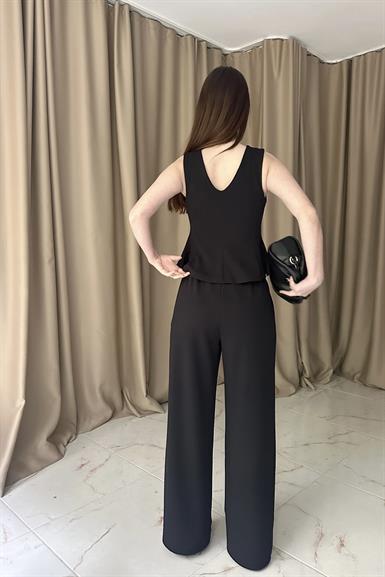 BAĞCIKLI ÖRME CREP PANTOLON