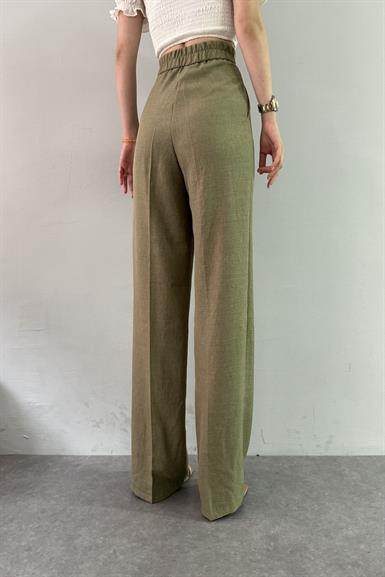BEL ARKA LASTİK DETAYLI PANTOLON