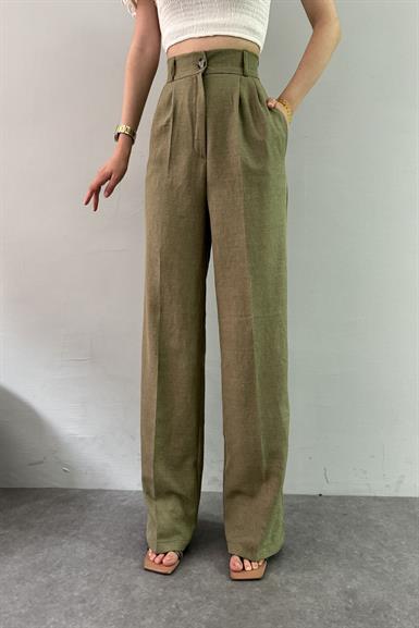 BEL ARKA LASTİK DETAYLI PANTOLON