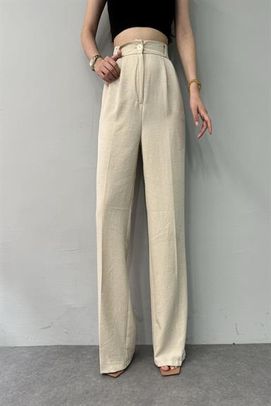 BEL ARKA LASTİK DETAYLI PANTOLON