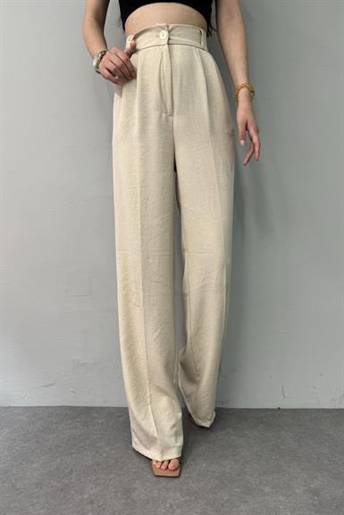BEL ARKA LASTİK DETAYLI PANTOLON