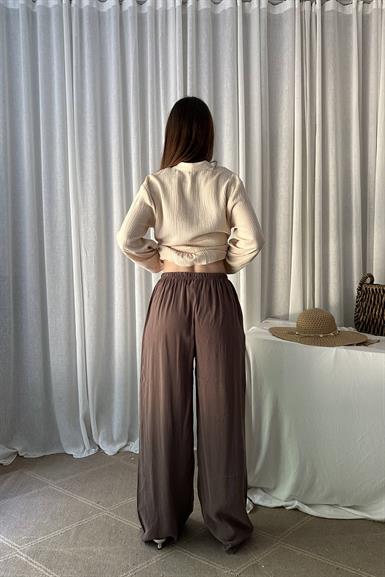 BEL BAĞCIK DETAY TENCEL PANTOLON