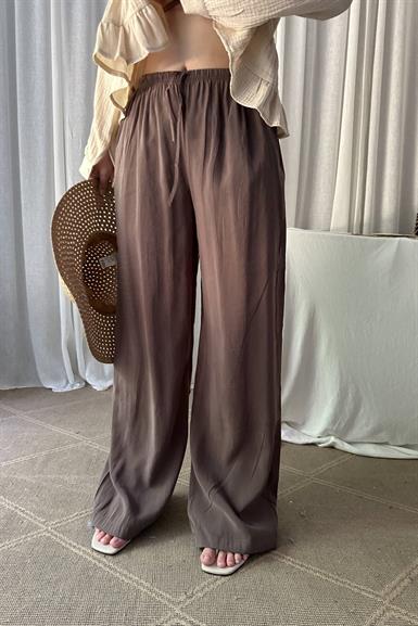 BEL BAĞCIK DETAY TENCEL PANTOLON