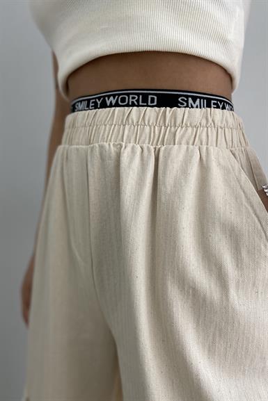 BEL LASTİK DETAY KARGO PANTALON