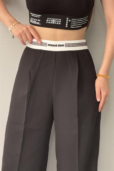 BEL LASTİK DETAYLI PANTOLON