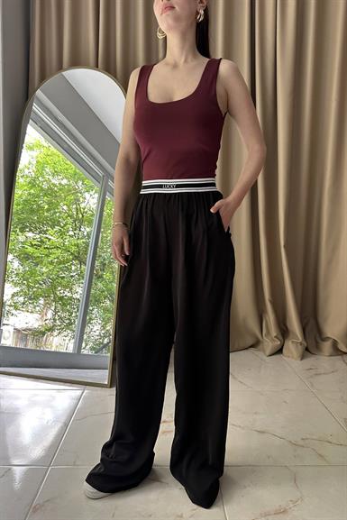 BEL LASTİK DETAYLI PANTOLON