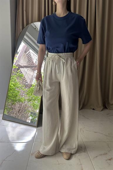 BEL LASTİK DETAYLI PANTOLON