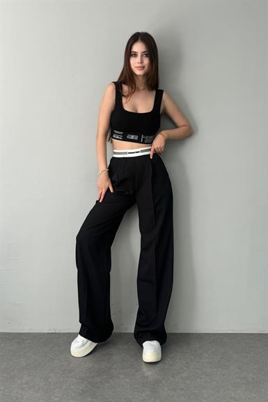 BEL LASTİK DETAYLI PANTOLON