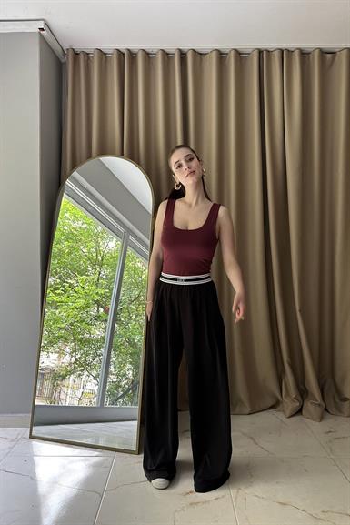 BEL LASTİK DETAYLI PANTOLON