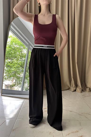 BEL LASTİK DETAYLI PANTOLON