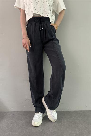 BEL LASTİKLİ ÇİMALI TENCEL PANTOLON