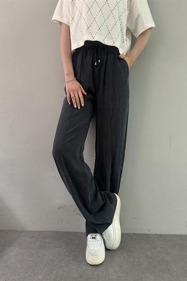 BEL LASTİKLİ ÇİMALI TENCEL PANTOLON
