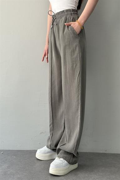 BEL LASTİKLİ ÇİMALI TENCEL PANTOLON