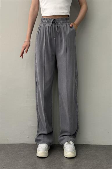 BEL LASTİKLİ ÇİMALI TENCEL PANTOLON