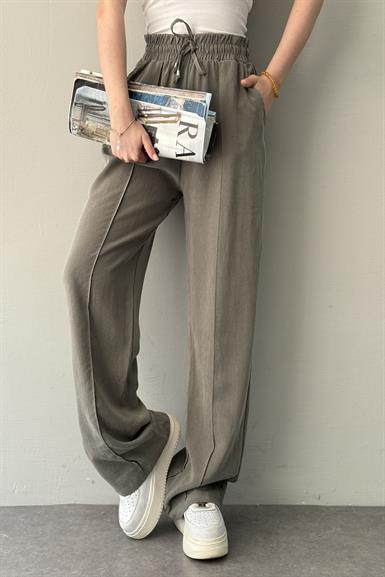 BEL LASTİKLİ ÇİMALI TENCEL PANTOLON
