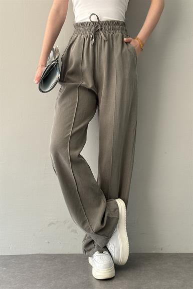 BEL LASTİKLİ ÇİMALI TENCEL PANTOLON