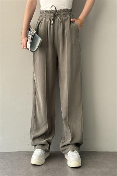 BEL LASTİKLİ ÇİMALI TENCEL PANTOLON