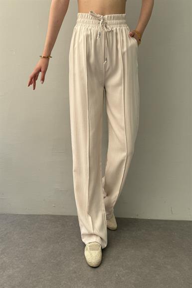 BEL LASTİKLİ ÇİMALI TENCEL PANTOLON