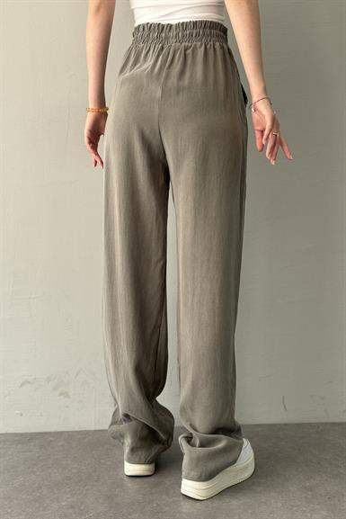 BEL LASTİKLİ ÇİMALI TENCEL PANTOLON