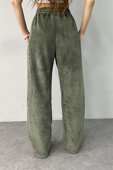 BEL LASTİKLİ KADİFE PANTOLON
