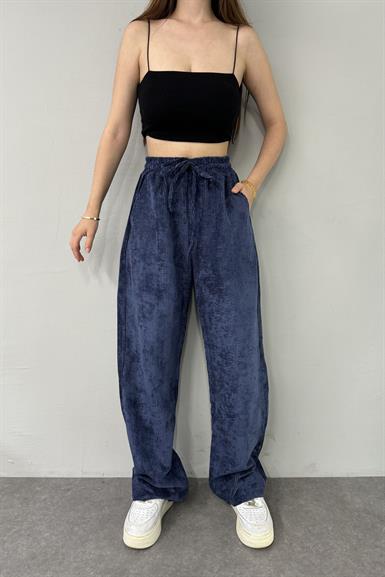 BEL LASTİKLİ KADİFE PANTOLON
