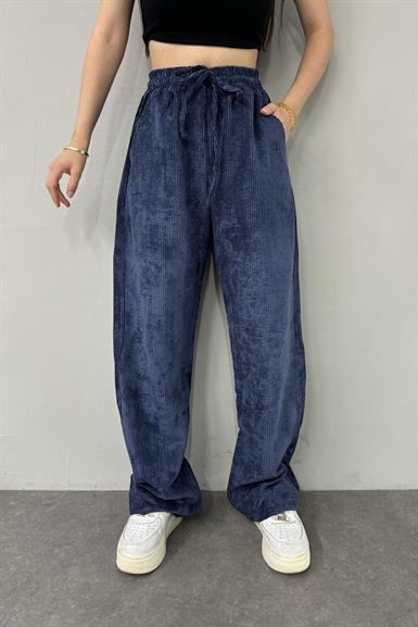 BEL LASTİKLİ KADİFE PANTOLON