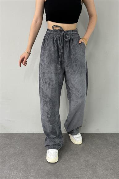 BEL LASTİKLİ KADİFE PANTOLON