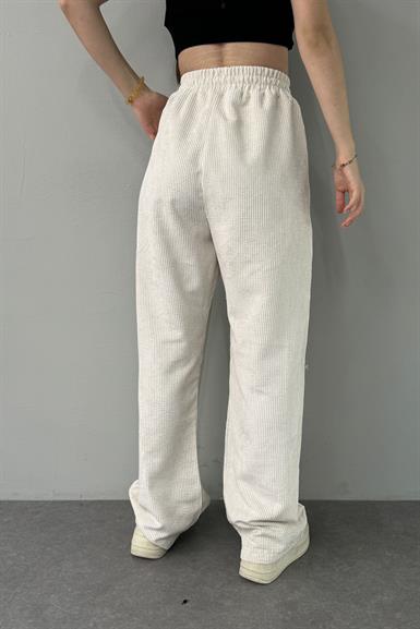 BEL LASTİKLİ KADİFE PANTOLON