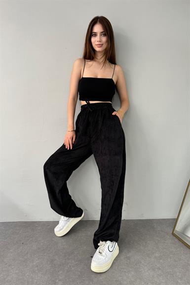 BEL LASTİKLİ KADİFE PANTOLON