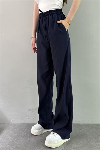 BEL LASTİKLİ KETEN PANTOLON
