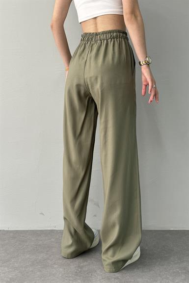 BEL LASTİKLİ KETEN PANTOLON