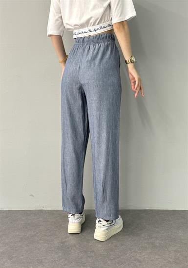 BEL LASTİKLİ PAÇA DİKİŞLİ PANTALON