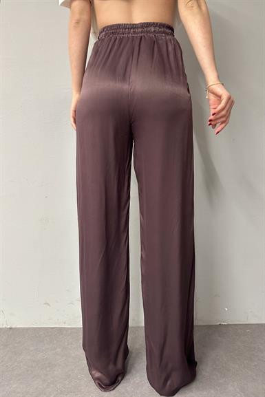 BEL LASTİKLİ SATEN PANTOLON