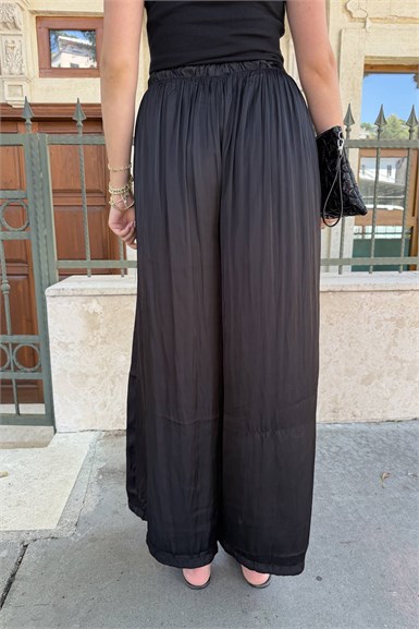 BEL LASTİKLİ SATEN PANTOLON