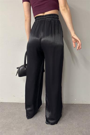 BEL LASTİKLİ SATEN PANTOLON