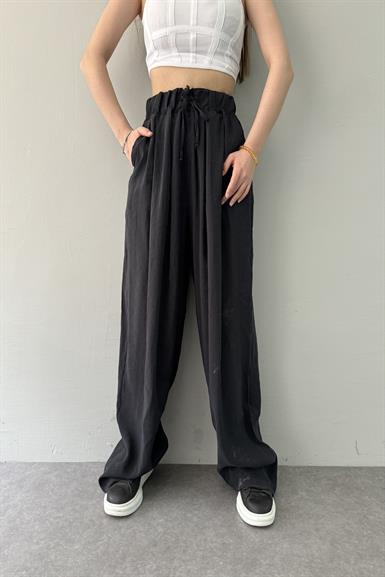 BEL LASTİKLİ TENCEL BOL  PANTOLON