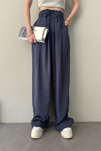BEL LASTİKLİ TENCEL BOL  PANTOLON