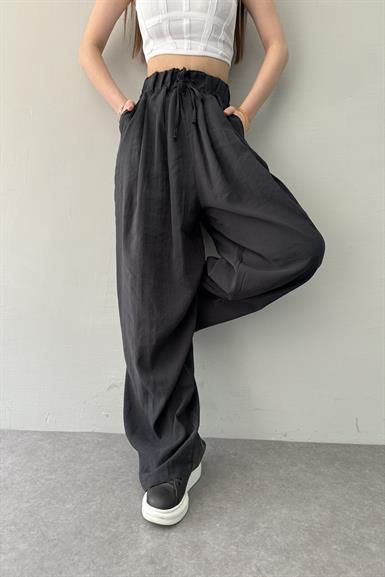 BEL LASTİKLİ TENCEL BOL  PANTOLON