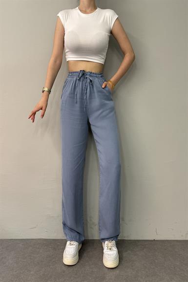 BEL LASTİKLİ TENCEL PANTOLON