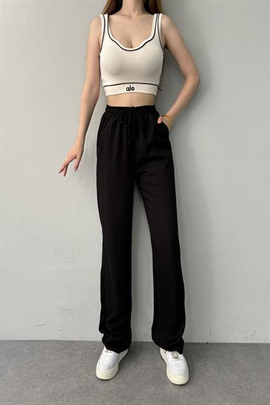 BEL LASTİKLİ TENCEL PANTOLON